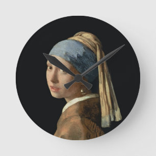 Girl with a Pearl Earring, c.1665-6 (oil on canvas Round Clock