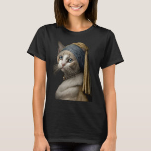 Girl with a Pearl Earring  Cat T-Shirt