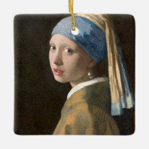 Girl with a Pearl Earring Ceramic Ornament