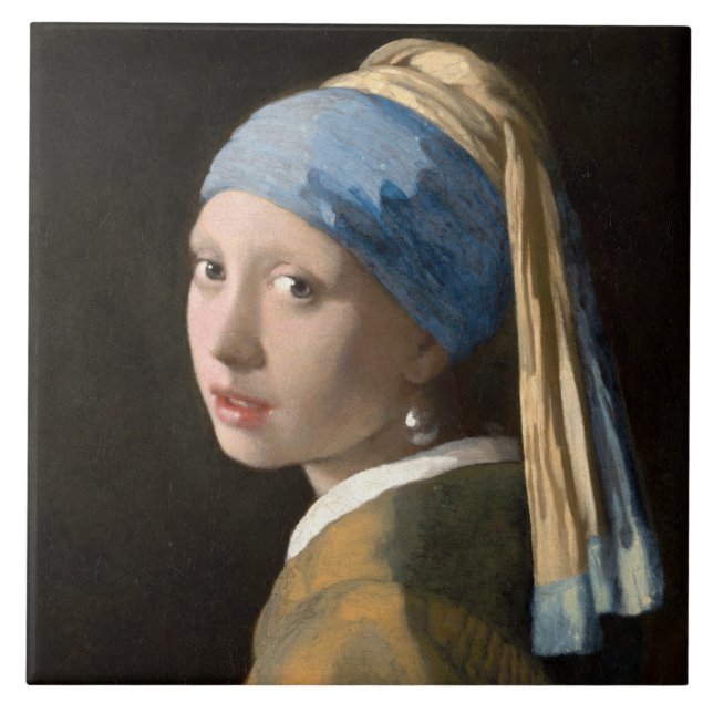 Girl with a Pearl Earring Ceramic Tile (Front)