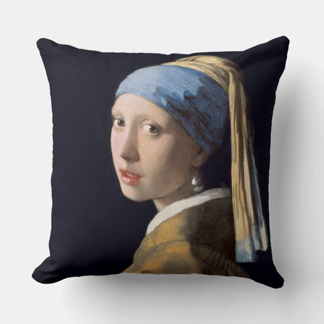 Girl With a Pearl Earring Cushion (Front)