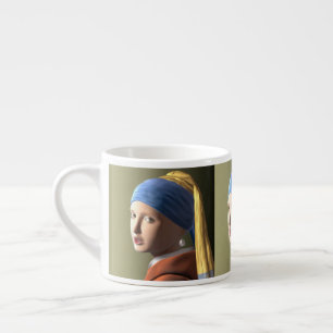 Girl with a pearl earring  espresso cup