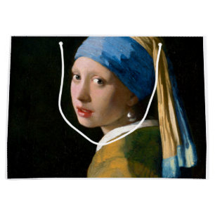 Girl with a Pearl Earring, Johannes Vermeer, 1665 Large Gift Bag
