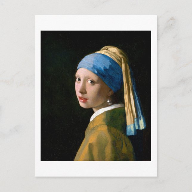 Girl with a Pearl Earring, Johannes Vermeer, 1665 Postcard (Front)