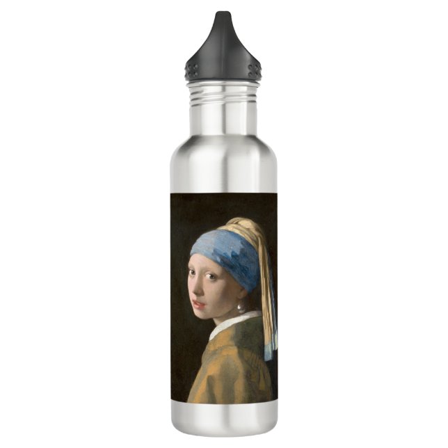 Girl with a Pearl Earring-Johannes Vermeer Art 710 Ml Water Bottle (Left)