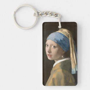 Girl with a Pearl Earring-Johannes Vermeer Art Key Ring