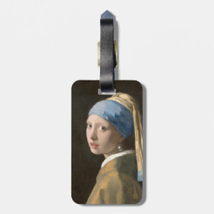 Girl with a Pearl Earring-Johannes Vermeer Art Luggage Tag