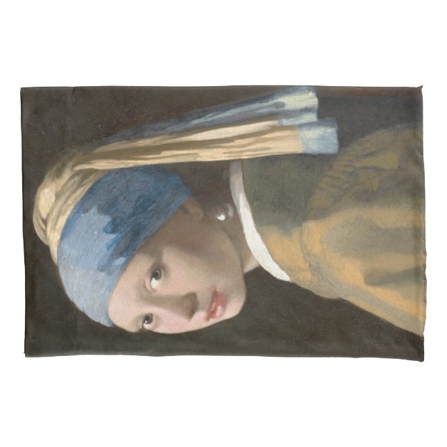 Girl with a Pearl Earring-Johannes Vermeer Art Pillowcase (Front)