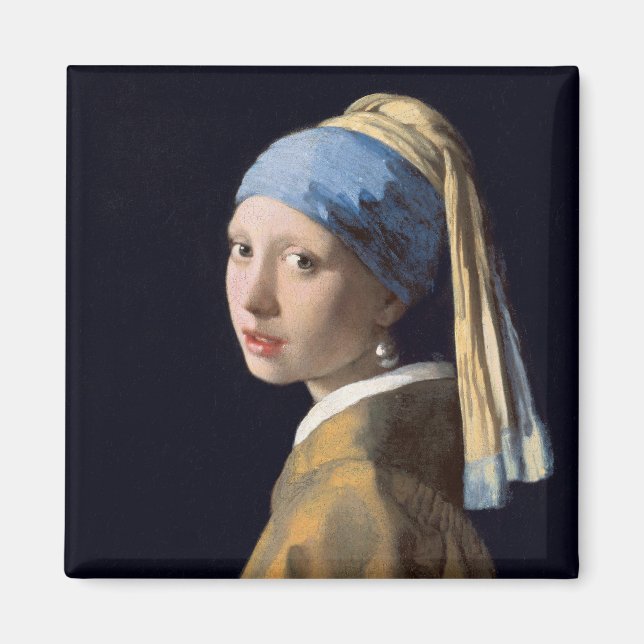 Girl with a Pearl Earring-Johannes Vermeer Magnet (Front)