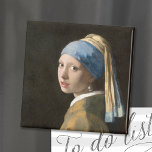Girl with a Pearl Earring | Johannes Vermeer Magnet<br><div class="desc">Girl with a Pearl Earring (c. 1665) | Original artwork by Dutch Baroque Period painter Johannes Vermeer (1632-1675). Vermeer is known for painting scenes of middle class life. Most of his works are set in the same few interior rooms of his own house. He was not a particularly famous or...</div>