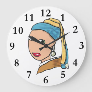 Girl With A Pearl Earring Large Clock