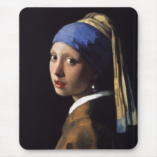 Girl With A Pearl Earring Mouse Pad (Front)