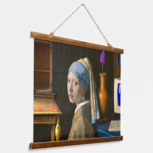 Girl with a Pearl Earring new rendering Poster Hanging Tapestry
