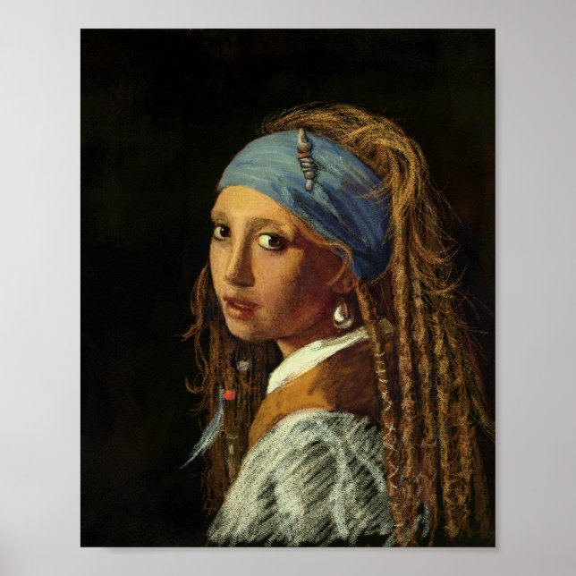 Girl with a pearl earring parody poster (Front)