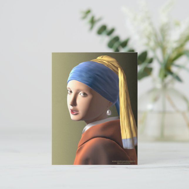 Girl with a pearl earring  postcard (Standing Front)