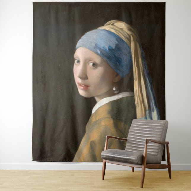 Girl with a pearl earring  tapestry (In Situ)