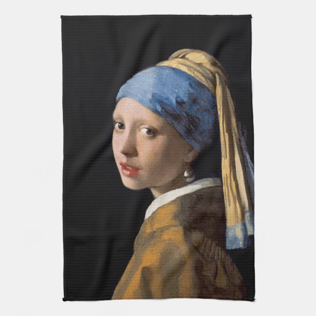 Girl with a Pearl Earring Tea Towel (Vertical)