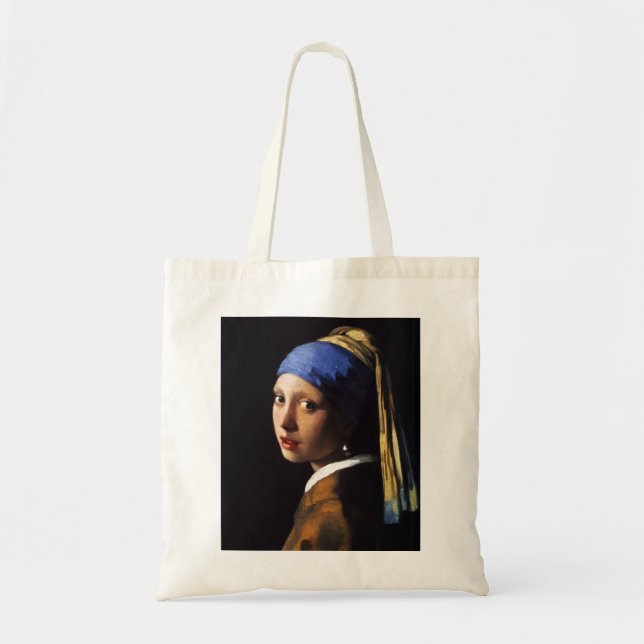 Girl with a Pearl Earring Tote Bag (Front)