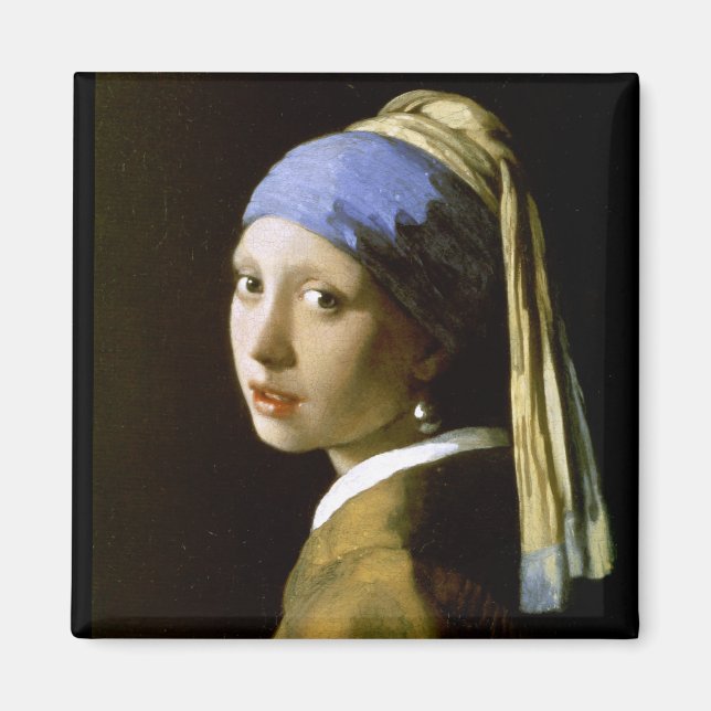 Girl with a Pearl Earring Vermeer Fine Art Magnet (Front)
