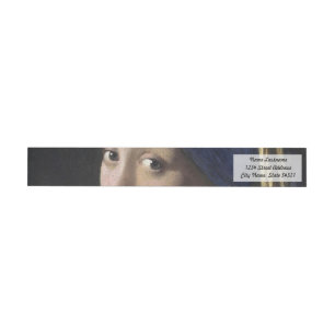 Girl with a Pearl Earring Wrap Around Label