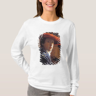 Girl with a Red Hat, c.1665 (oil on panel) T-Shirt