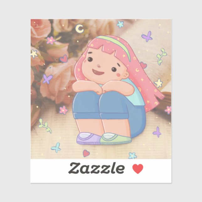 Girl with A Smile Illustration (Sheet)