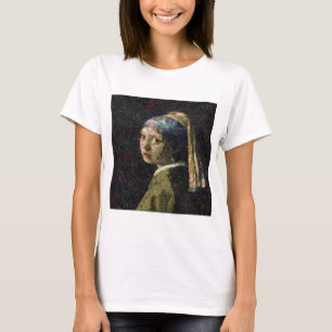 Girl With A Strawberry Earring Fine Art Spoof  T-Shirt