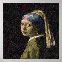 Girl With A Strawberry Earring Vegetable Decoupage