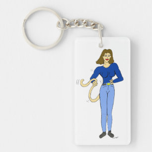 girl with a tail  key ring