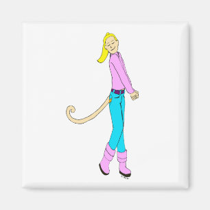 girl with a tail magnet