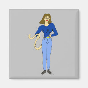 girl with a tail magnet