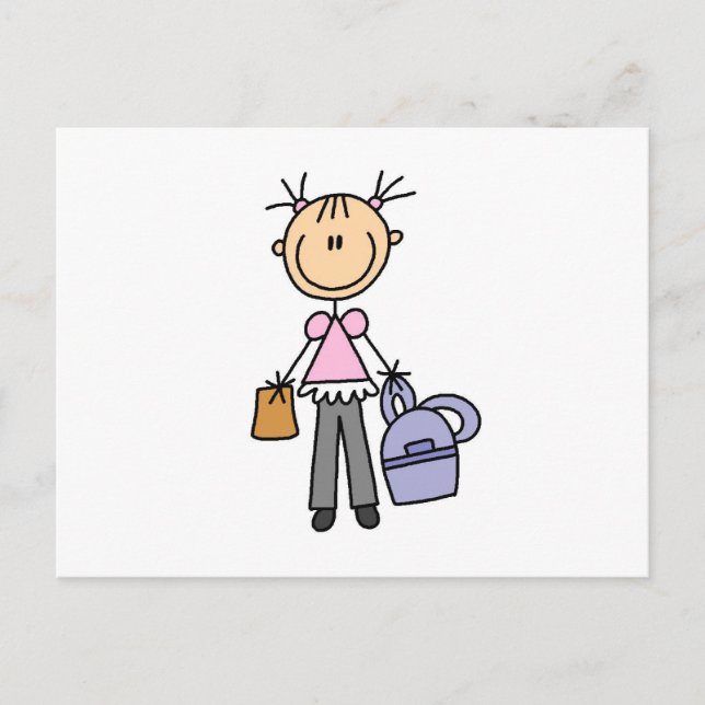 Girl With Backpack Postcard (Front)