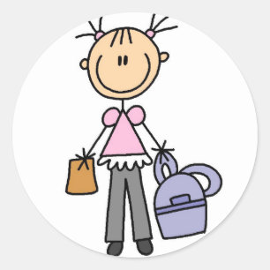 Girl With Backpack Sticker