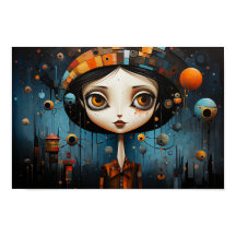 Girl with big eyes Halloween