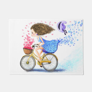 Girl with Bike Doormat