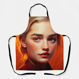 Girl with blue eyes apron