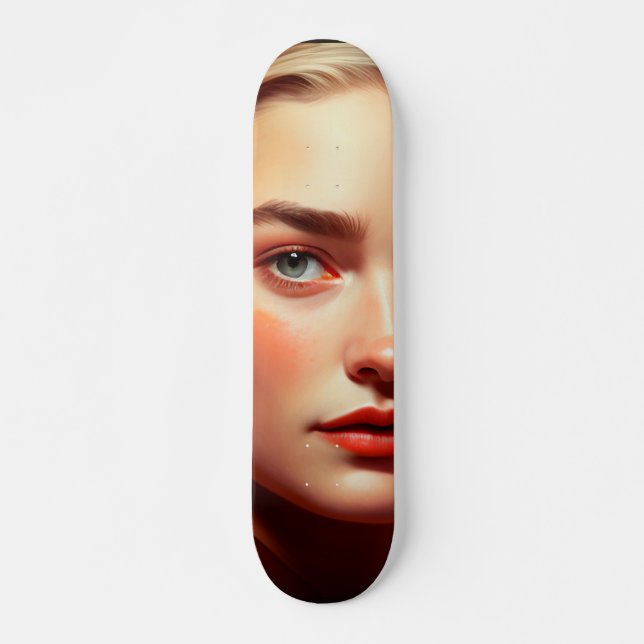 Girl with blue eyes skateboard (Front)