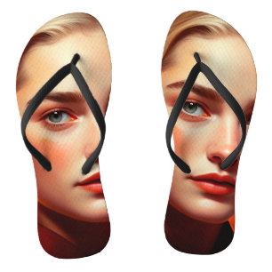 Girl with blue eyes thongs