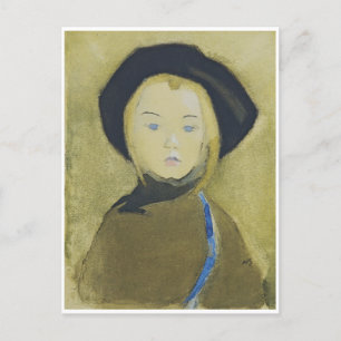 Girl with Blue Ribbon, Helene Schjerfbeck Postcard