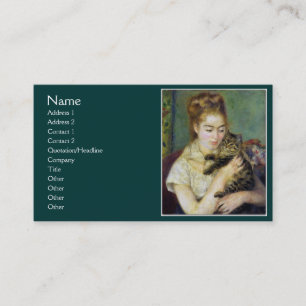 Girl with Cat by Renoir Business Card
