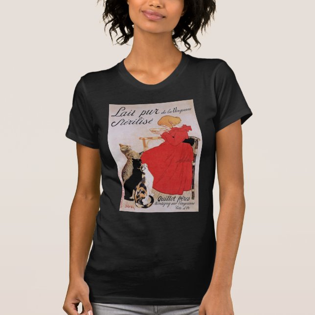 Girl with Cats, Alexandre Steinlen T-Shirt (Front)