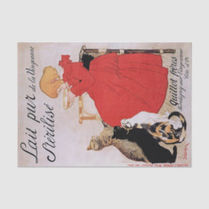 Girl with Cats, Alexandre Steinlen Tissue Paper