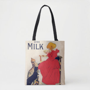 Girl with Cats, Vintage Poster, Alexandre Steinlen Tote Bag