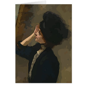 Girl With Cell Phone Abstract, Matisse Style,