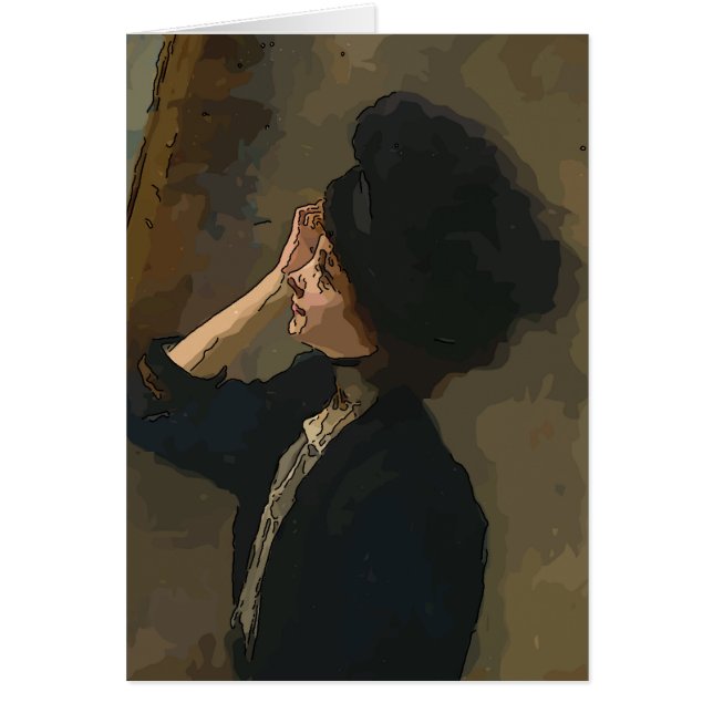 Girl With Cell Phone Abstract, Matisse Style, (Front)