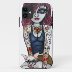 Girl with Chihuahua iPhone 11 Case