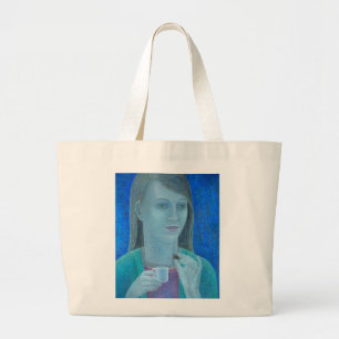 Girl with Chocolate 2011 Large Tote Bag