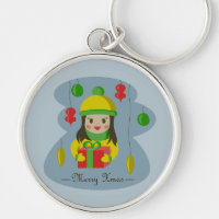 Girl with Christmas gift box