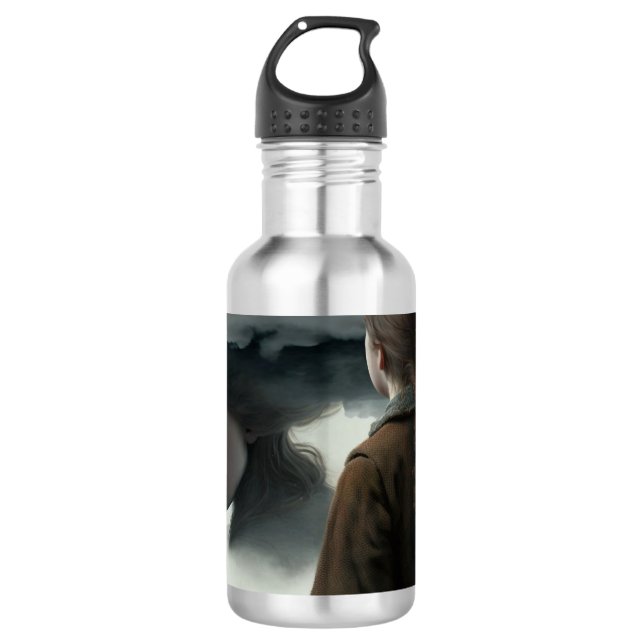 Girl with clouds 532 ml water bottle (Front)