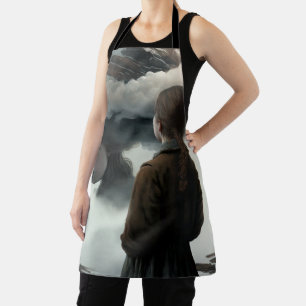 Girl with clouds apron